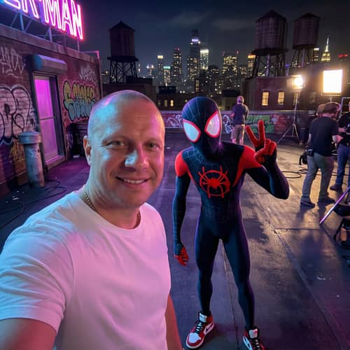 Epic Spider-Man Selfie from Into the Spider-Verse