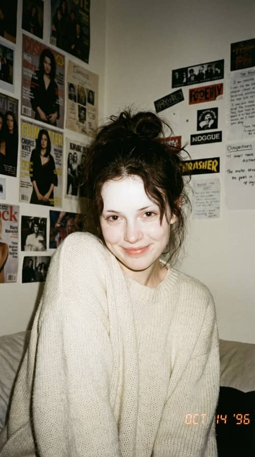 1990s Inspired Portrait of a Young Woman